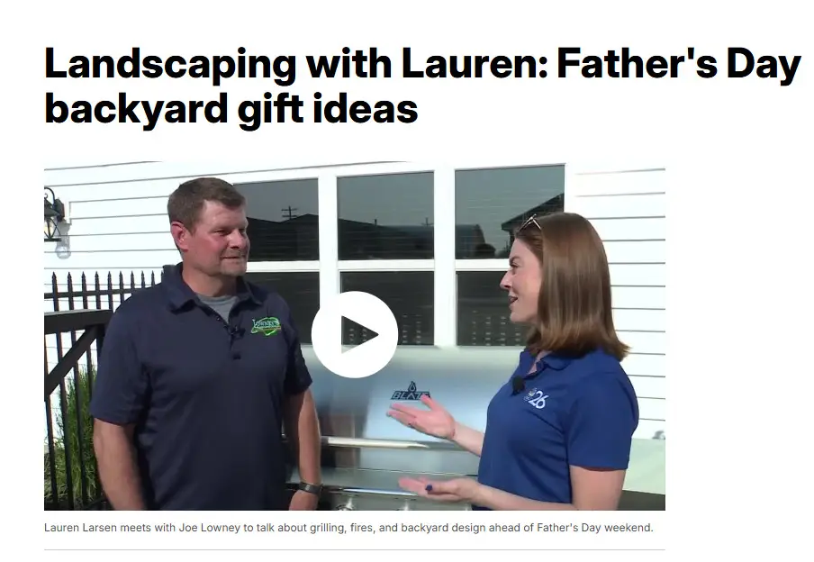 Blaze Grills Joe Lowney Landscaping with Lauren