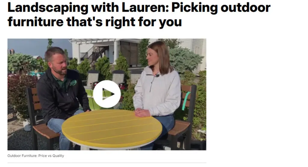LuxCraft Outdoor Furniture Brad Baker Landscaping With Lauren TV