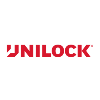 Red UNILOCK logo on white background