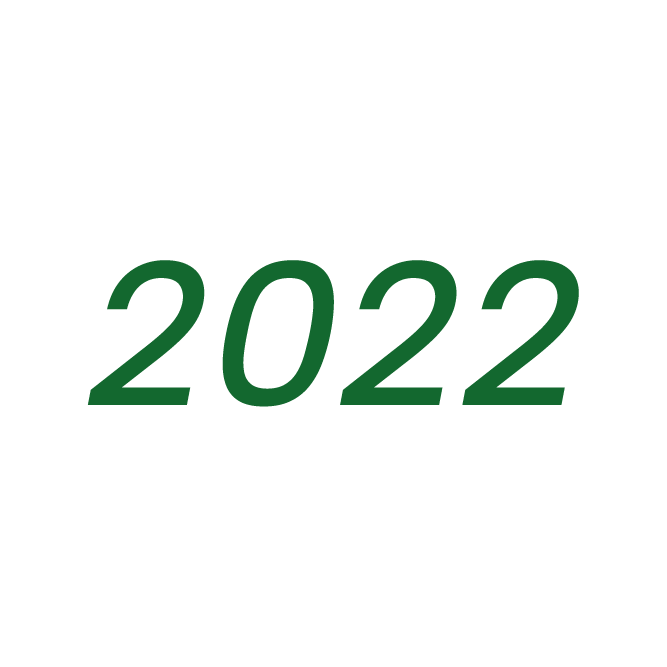 Green 2022 text on light background