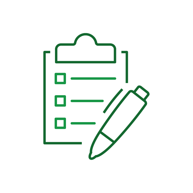 Clipboard checklist with pencil icon